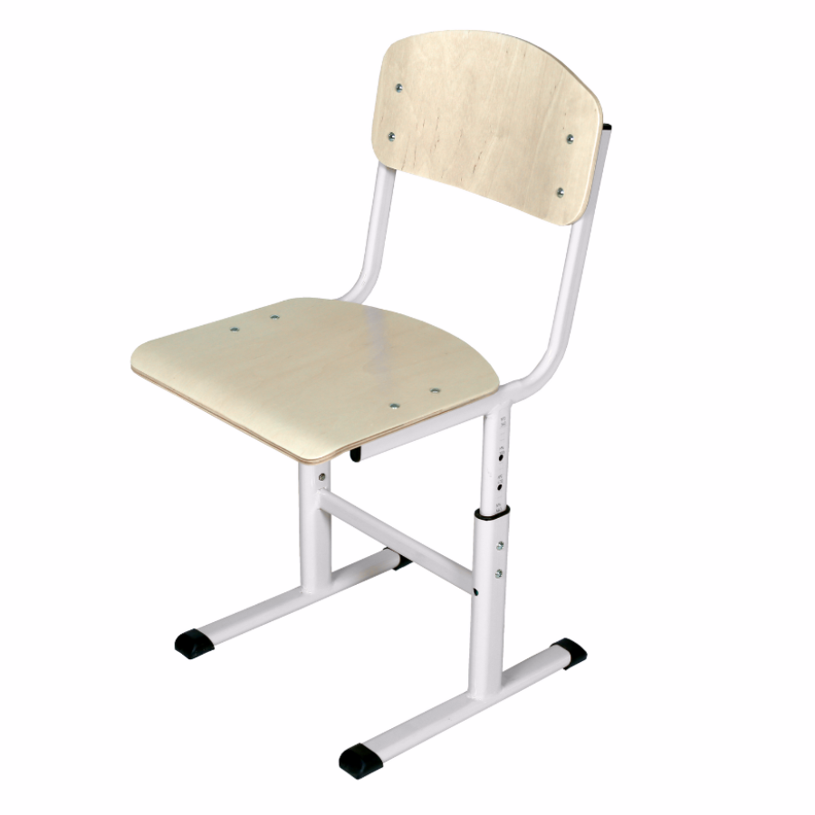 Стілець Т-подібний на плоскоовальній трубі, регулюється на ростові групи №3-6 ,АЛМАНТ,385х475х(700-820) мм